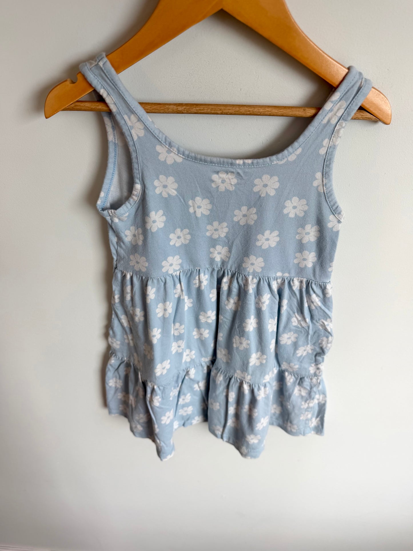 Tiered Blue Daisy Dress / 5T