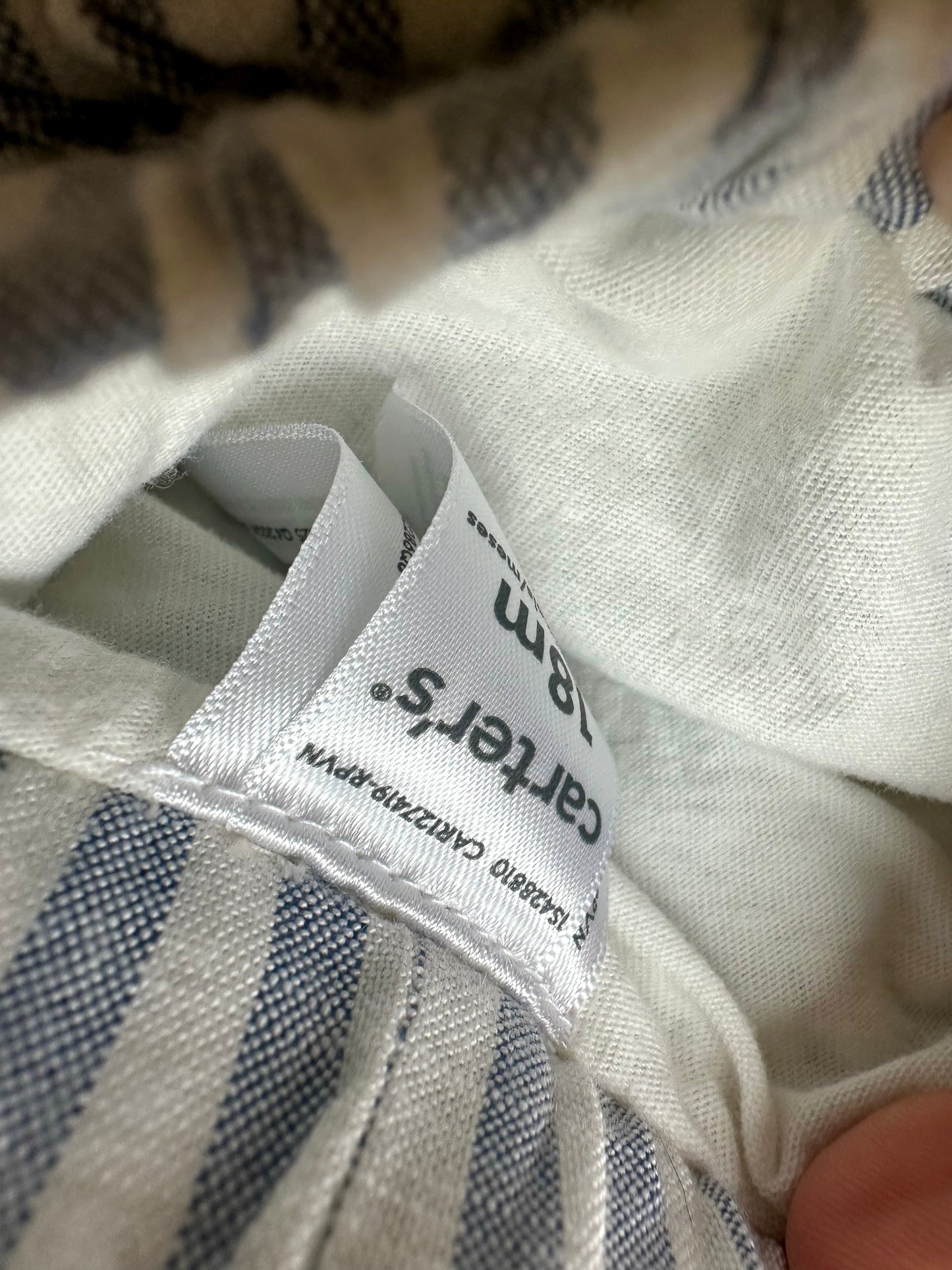 Blue Stripe Skirt with Bloomers / 18m