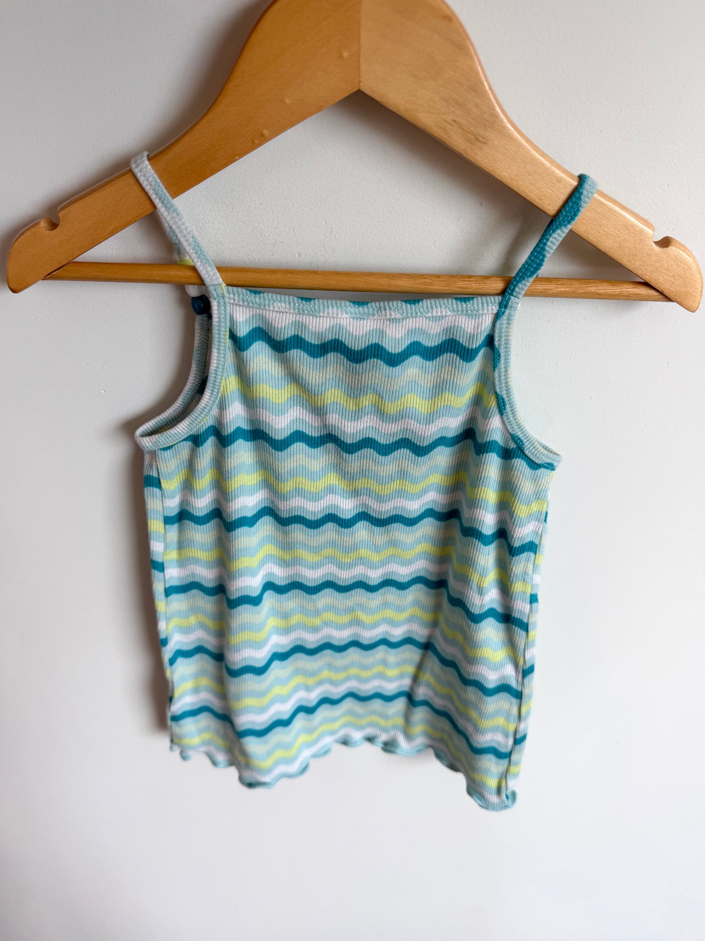 Blue Wavy Striped Tank / 5T