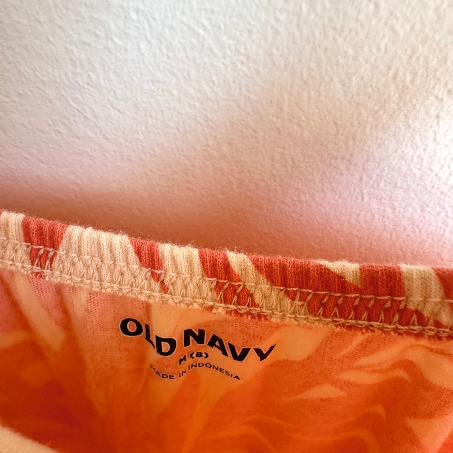 Orange Leaves Romper / 8 years (m)