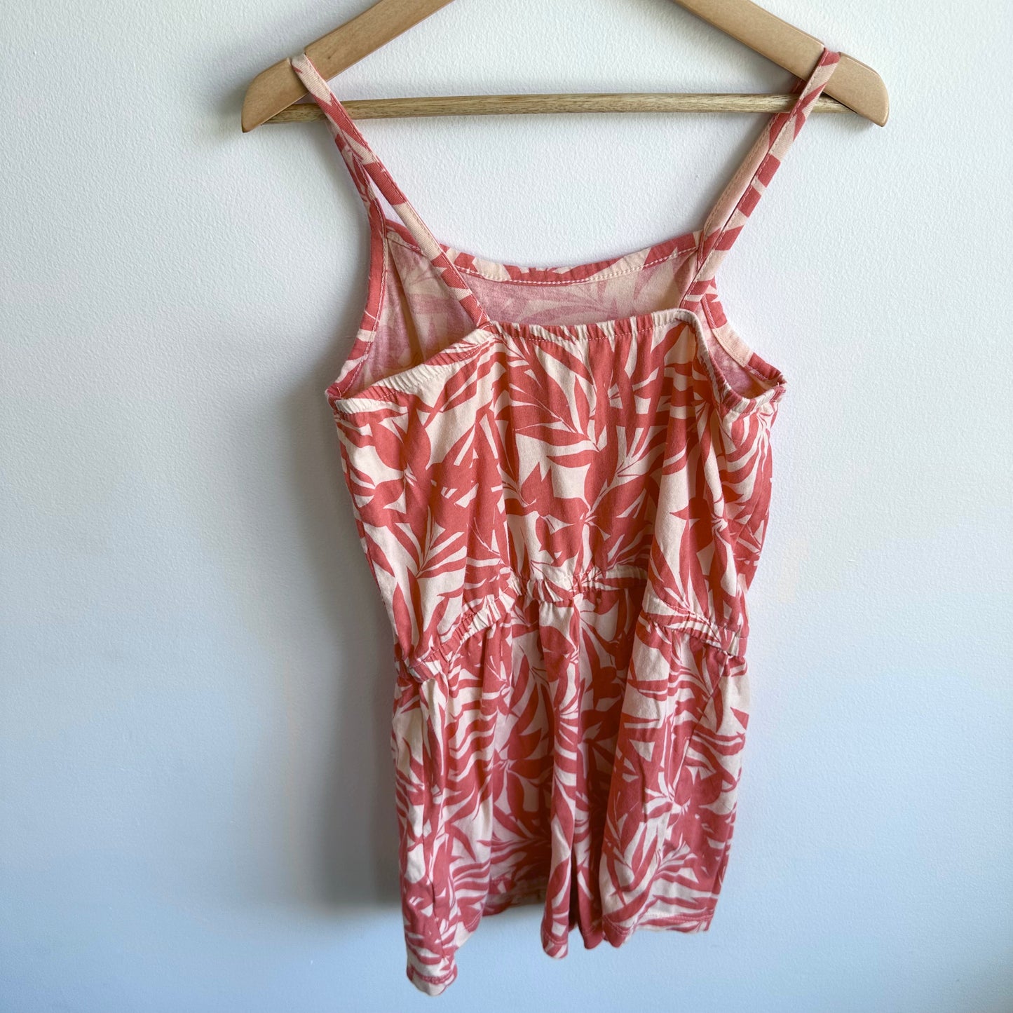 Orange Leaves Romper / 8 years (m)