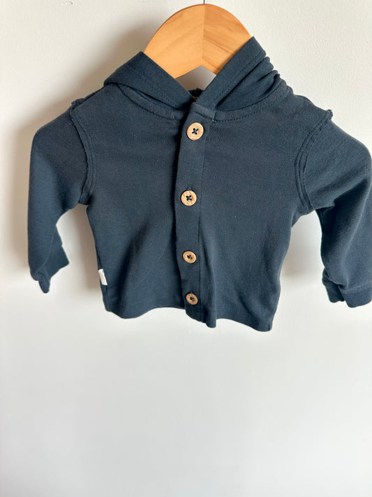 Dark Blue Button Top / 6m