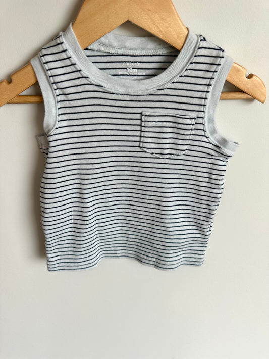 Striped Tank Top with Pocket / 18m