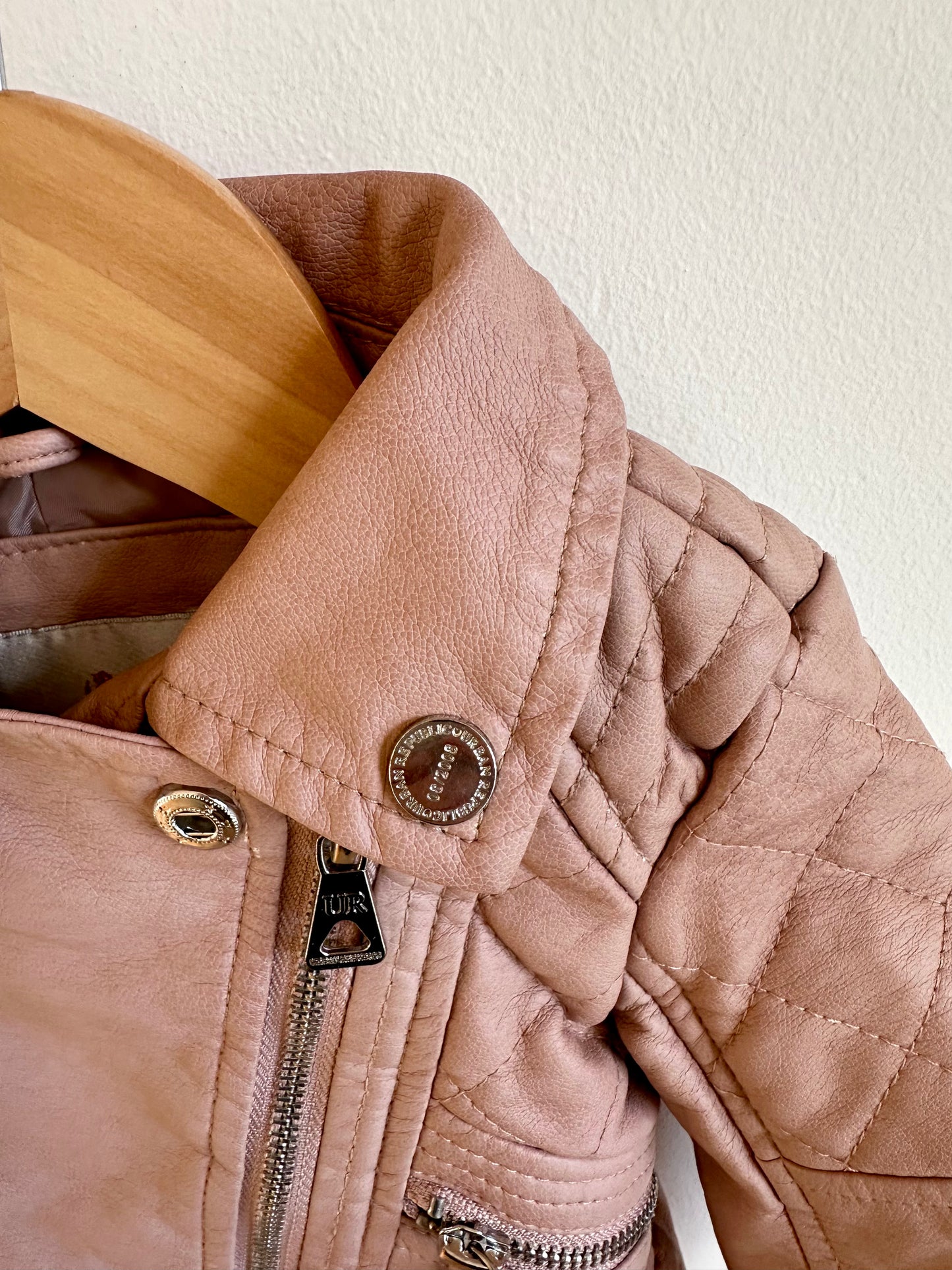 Pink Pleather Jacket / 12m