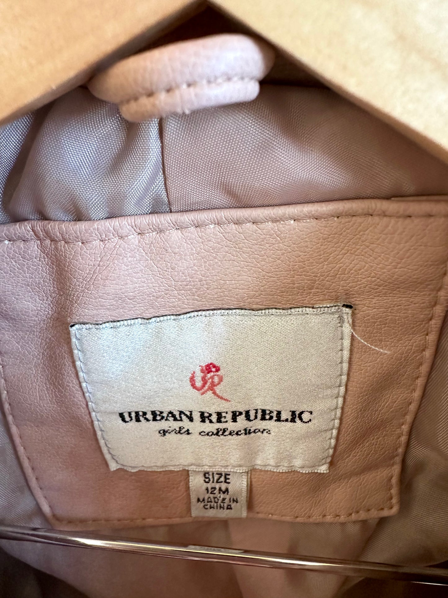 Pink Pleather Jacket / 12m