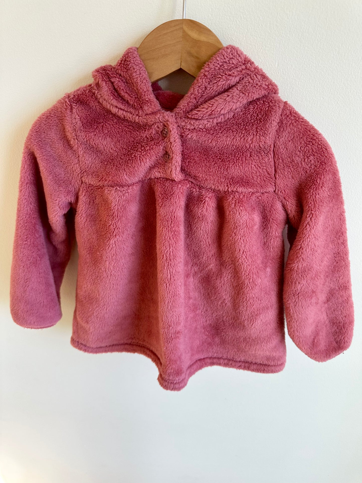 Pink Fleece Hoodie / 24m