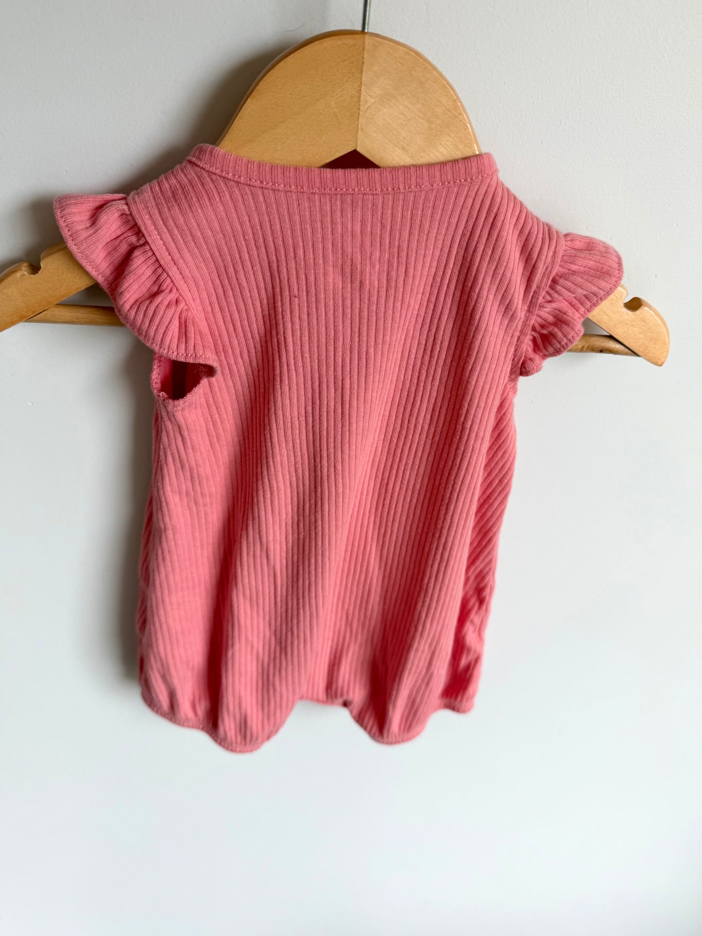 Coral Snap Romper / 3m
