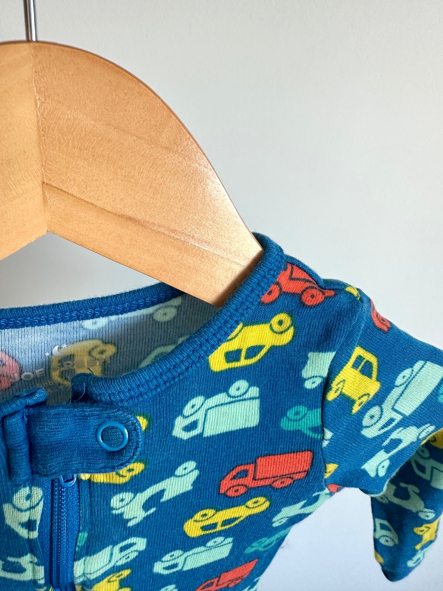 Blue Car Footless Sleeper / 6-12m