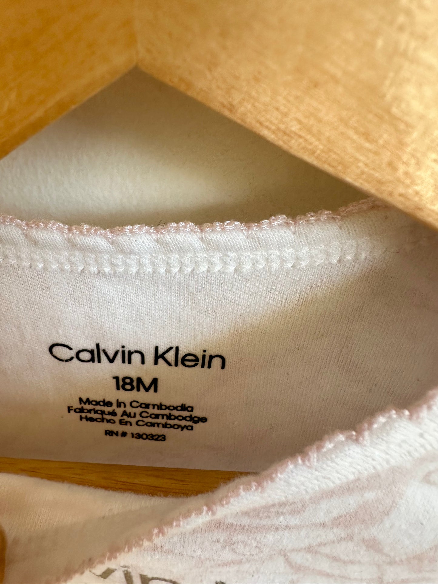 Calvin Klein Rose Bodysuit / 18m