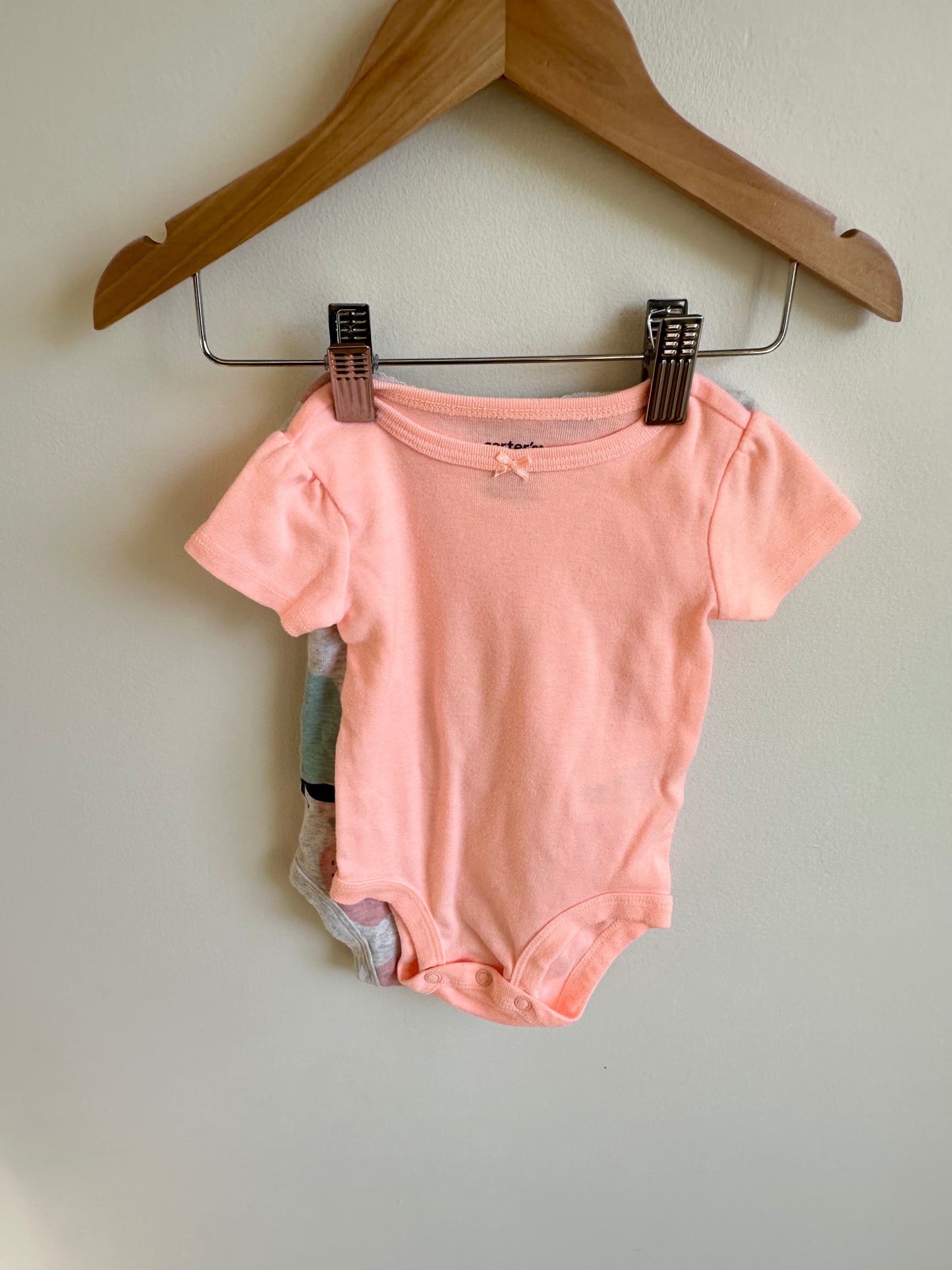 Set of 2 Bodysuits (Coral + Fruit) / 6m