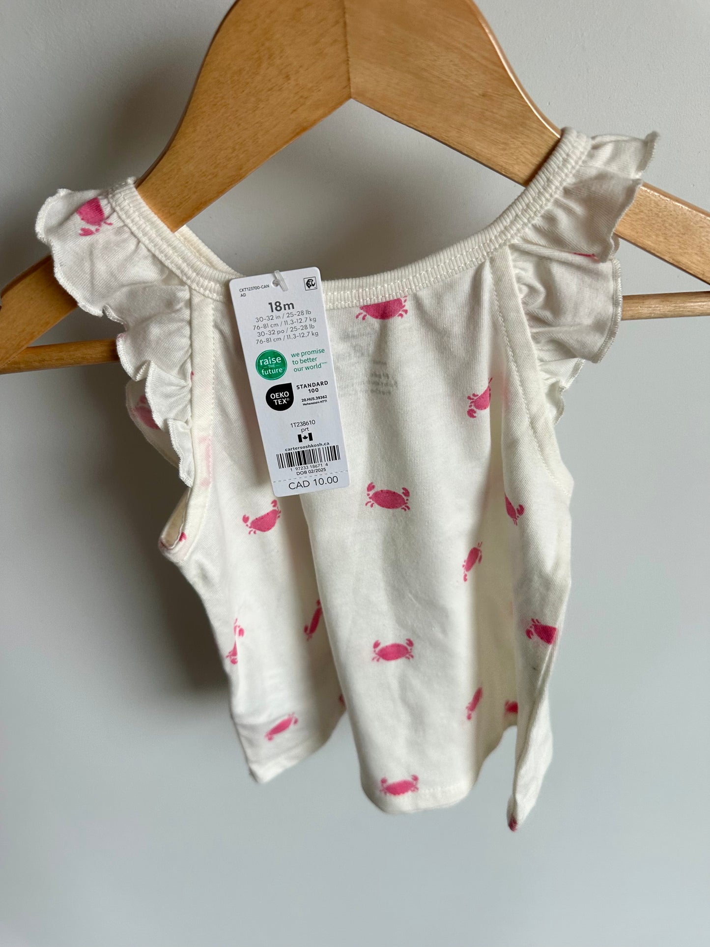Crab White Top (With Tags) / 18m