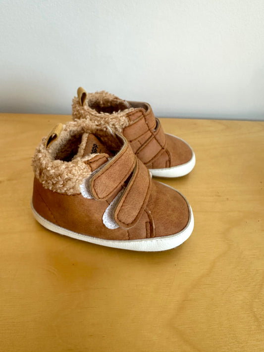 Tan Velcro Soft Sole Shoes / 3-6m
