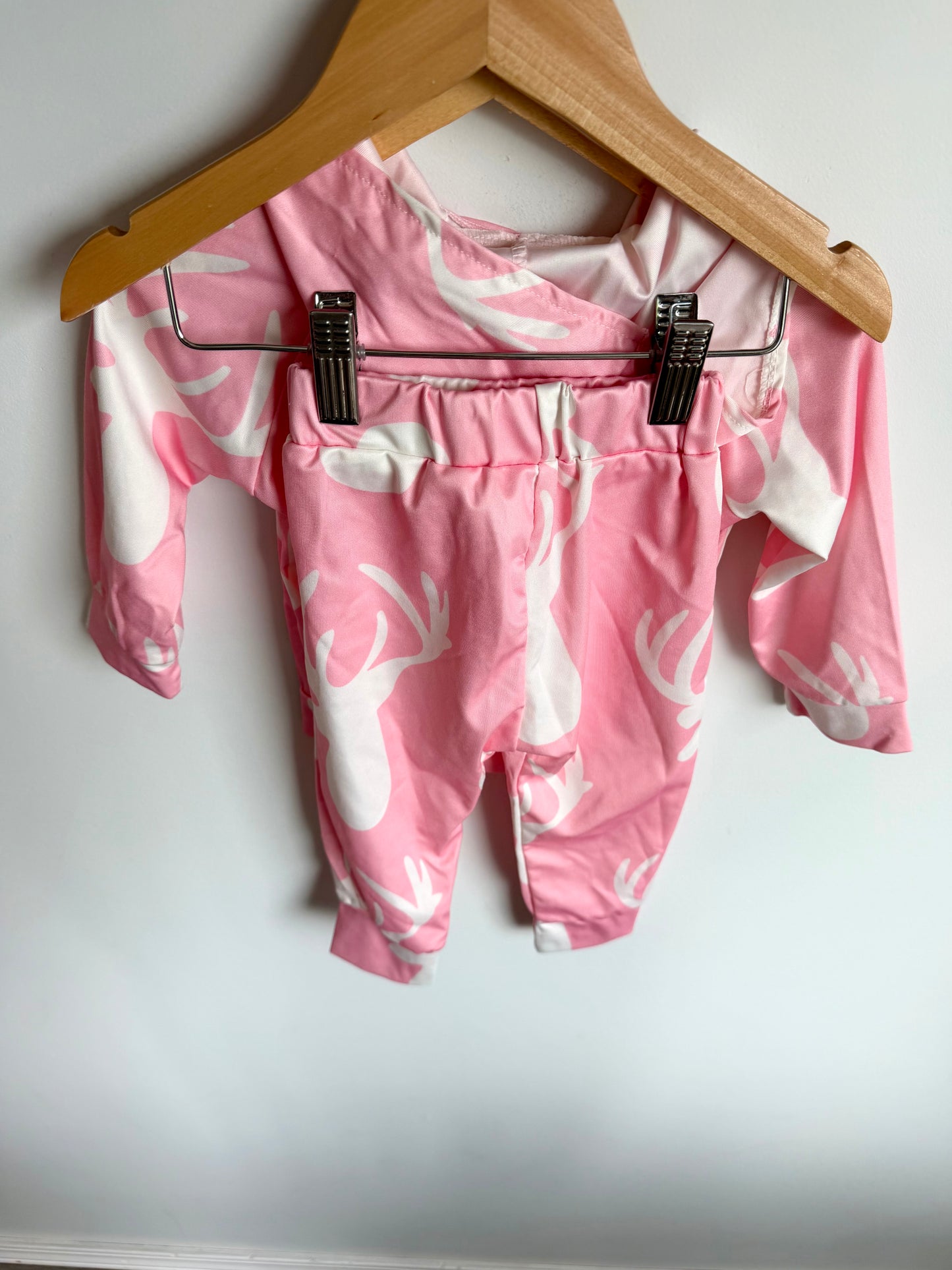 Antler Deer Top + Pants Set / 6-12m