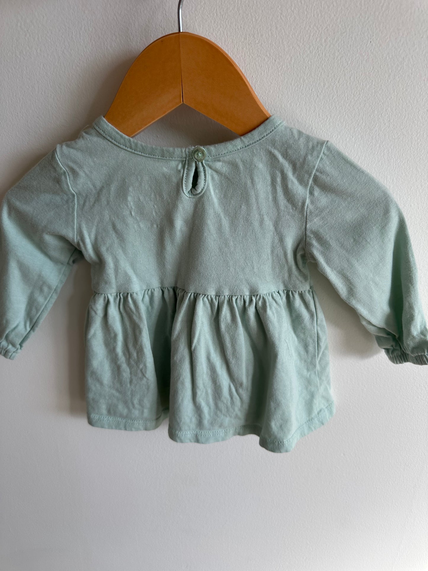 Cat Face Billowy Top / 3-6m