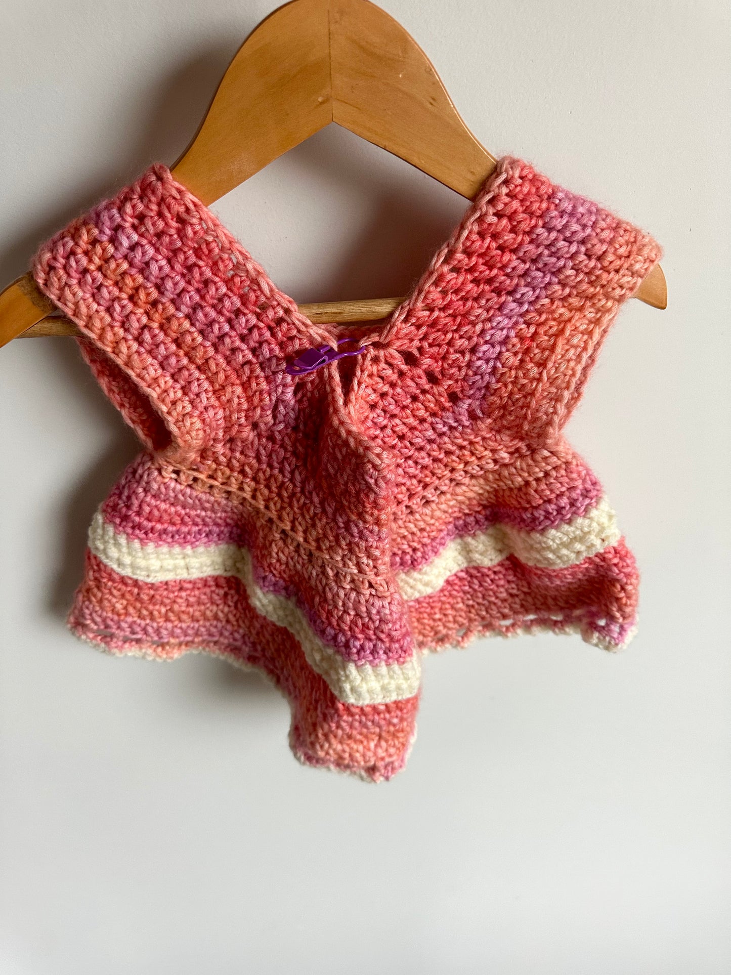 Handmade Color Stripe Blocks Top / 18-24m?