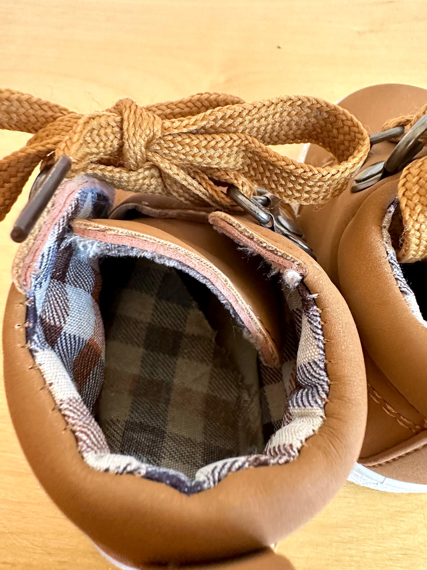 Tan Lace Up Shoes / Size 2 Infant