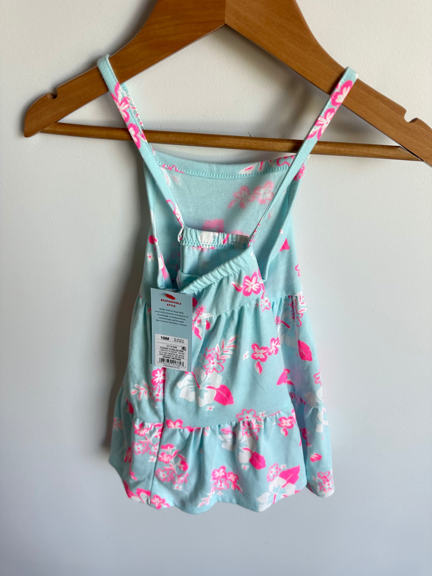 Cat & Jack Neon Flower Dress(With Tags)/ 18m
