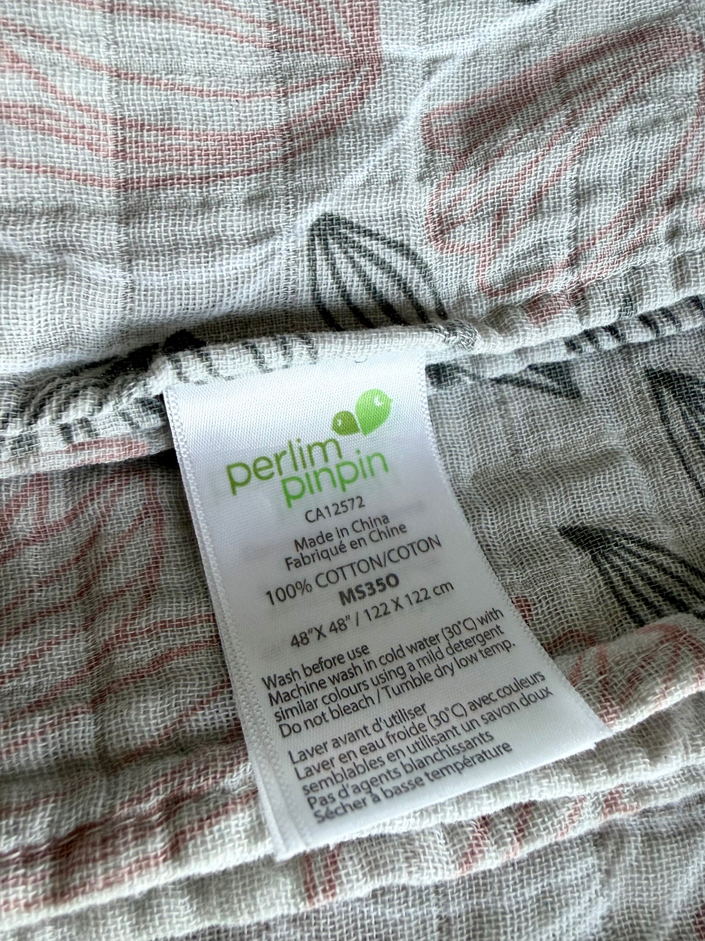 Lined Flower Receiving Blanket