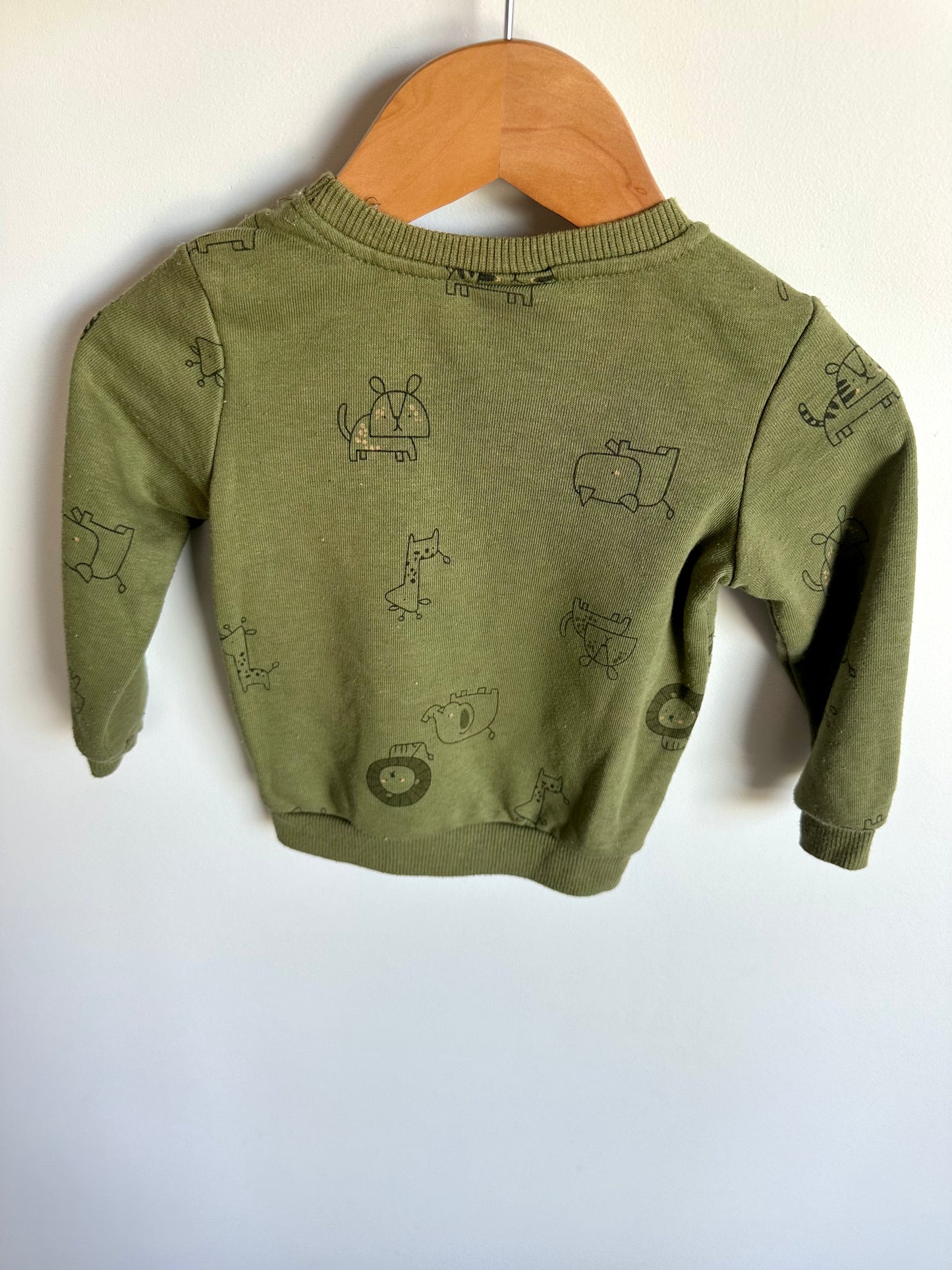 Green Animals Crewneck / 12m