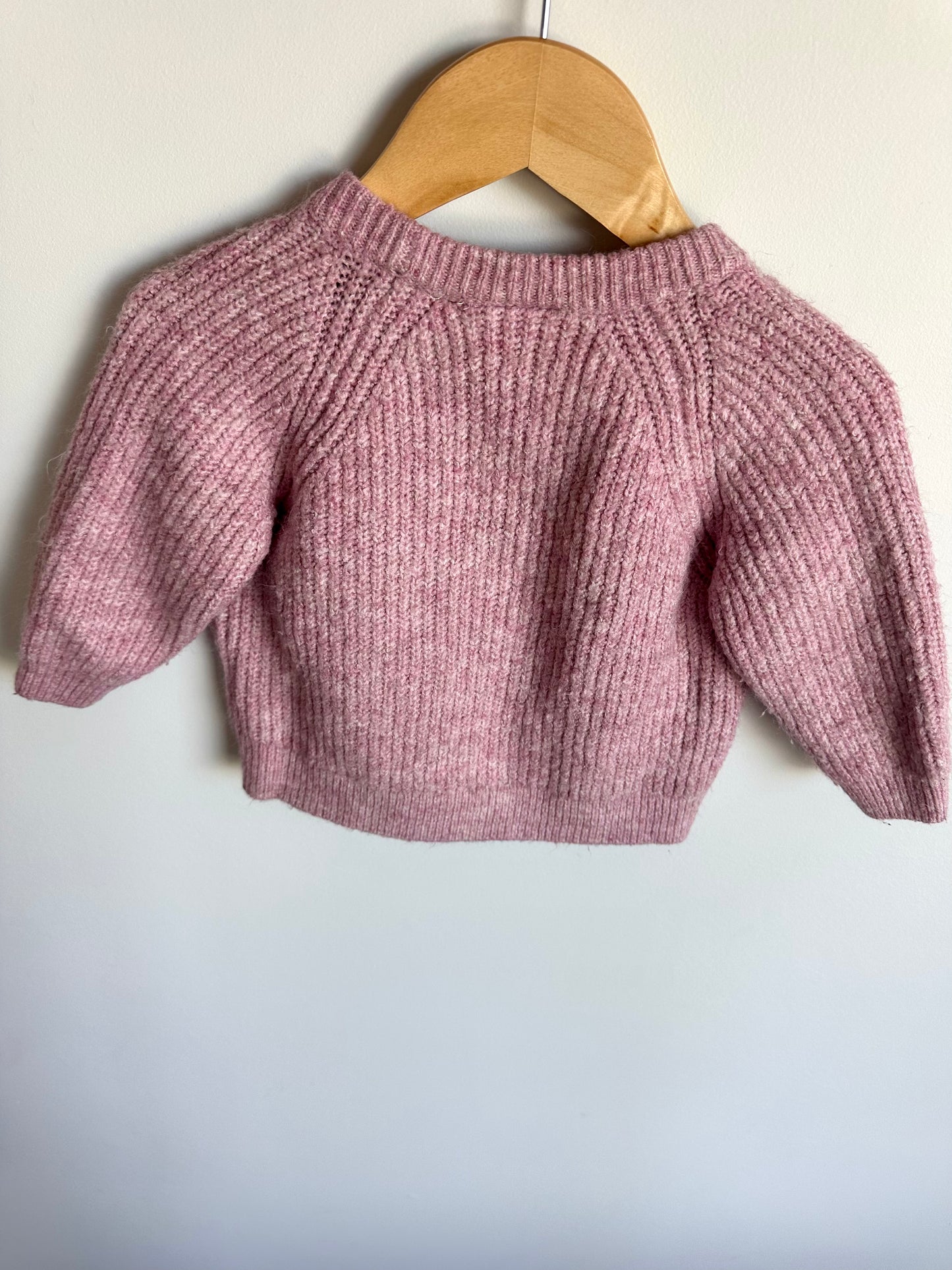 Zara Pink Knit Cardigan / 9-12m