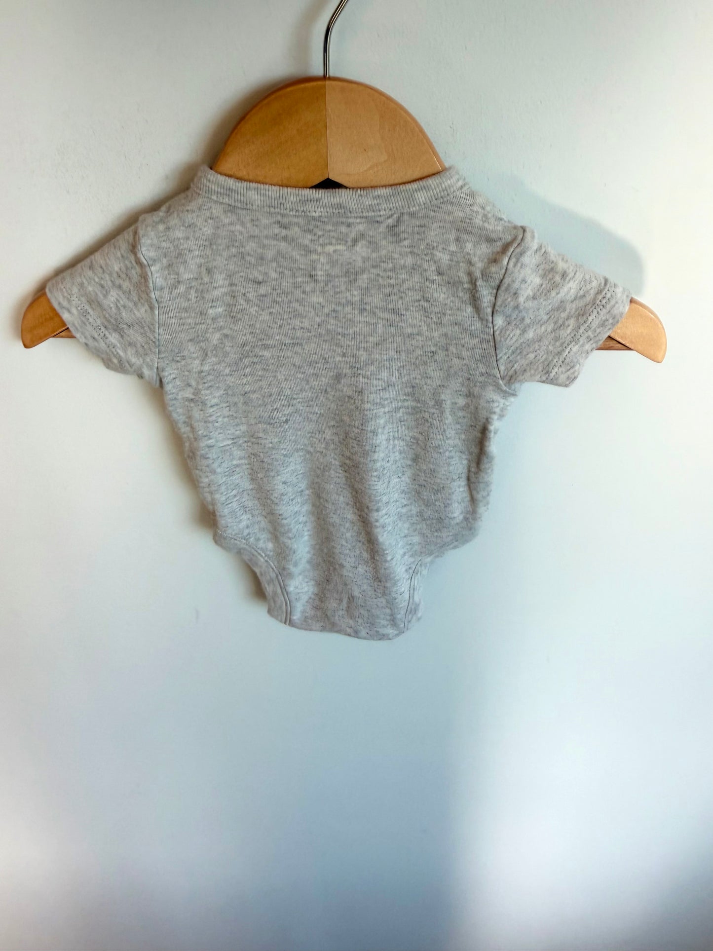 Grey Wrap Bodysuit / 0-3m