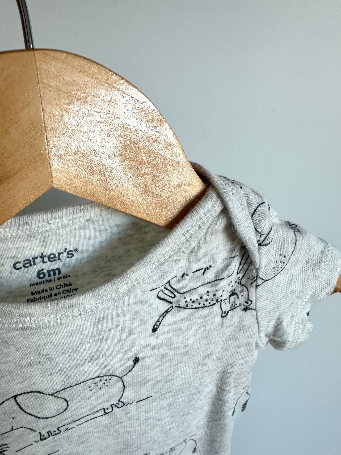 Grey Elephant with Friends Bodysuit / 6m