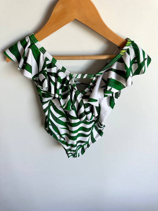 Green Leaf Ruffle Swimsuit / 2T