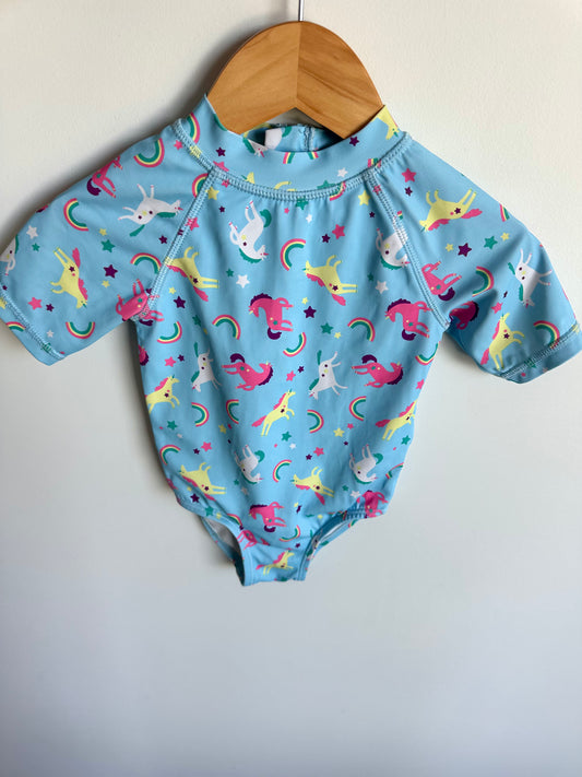 Rainbow Unicorn Swimsuit / 12-18m
