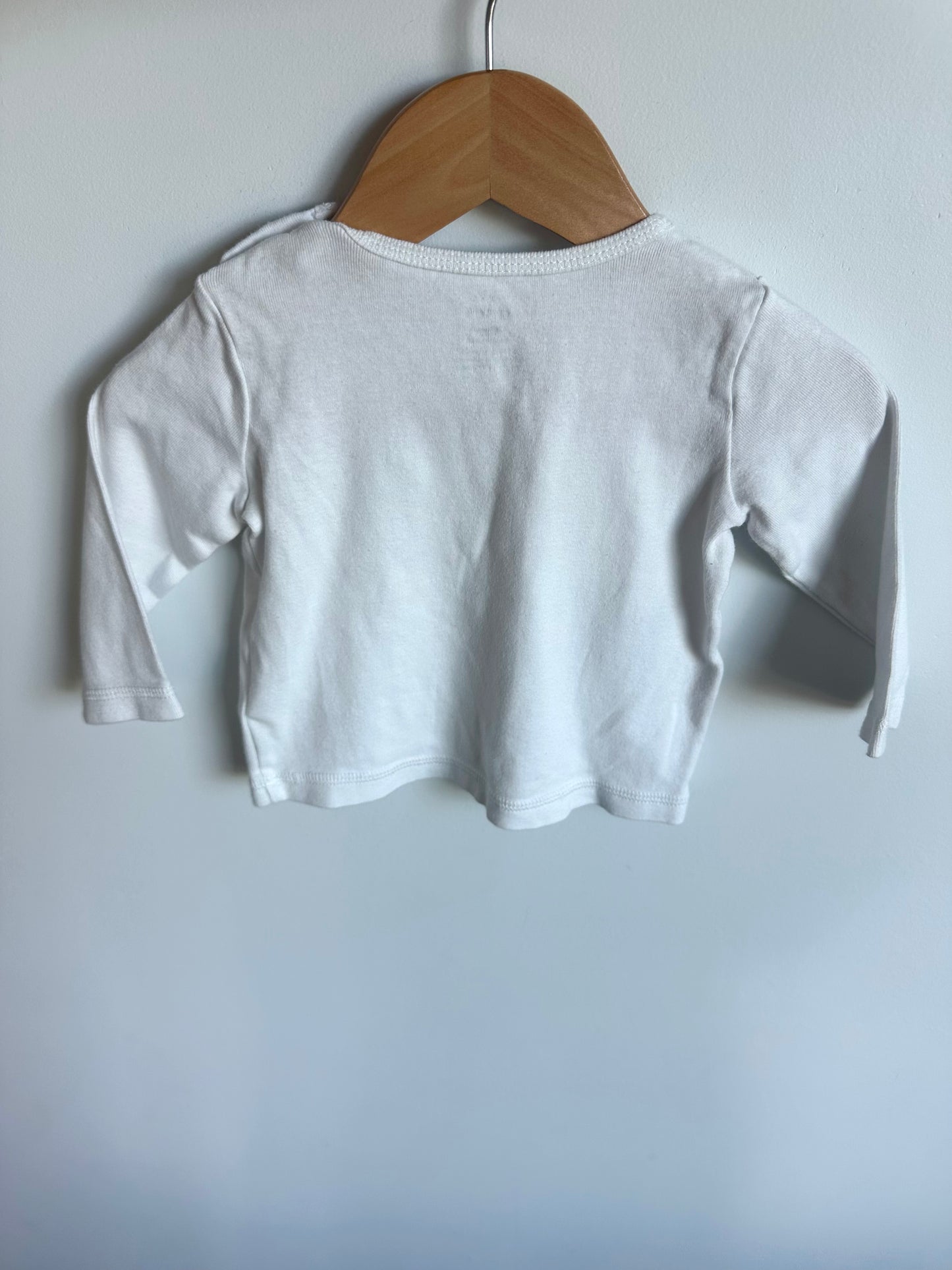 Hello White Long Sleeve Top / 9m