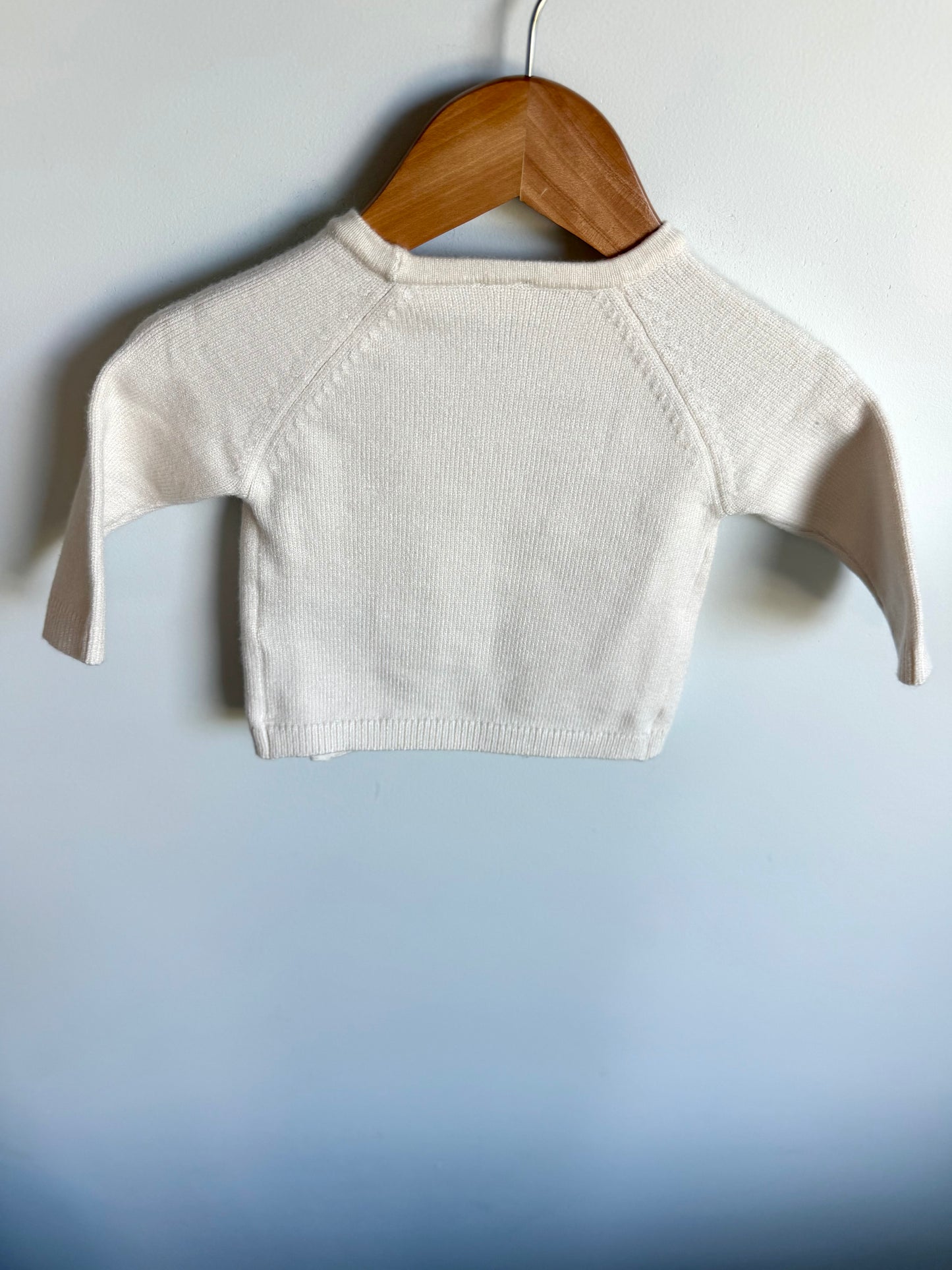 Wrap Cream Face Top / 3-6m