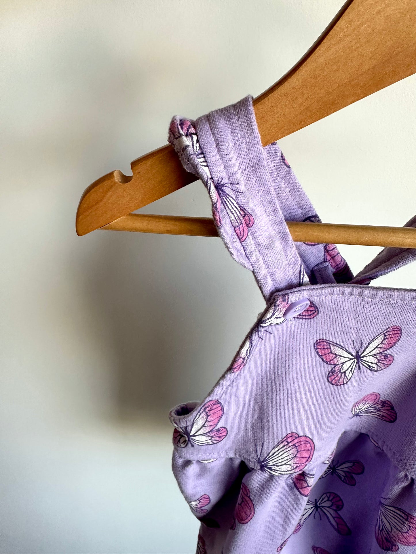 Purple Butterfly Romper / 18m
