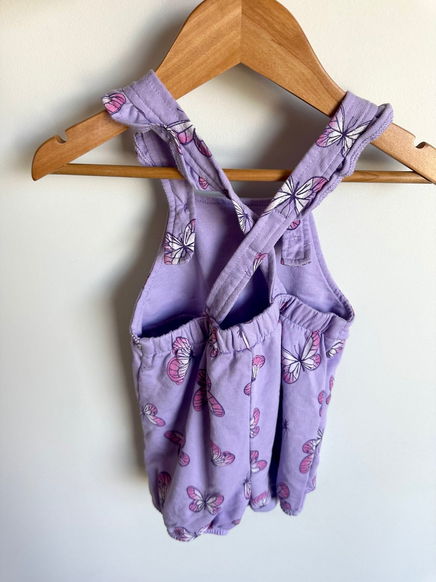Purple Butterfly Romper / 18m