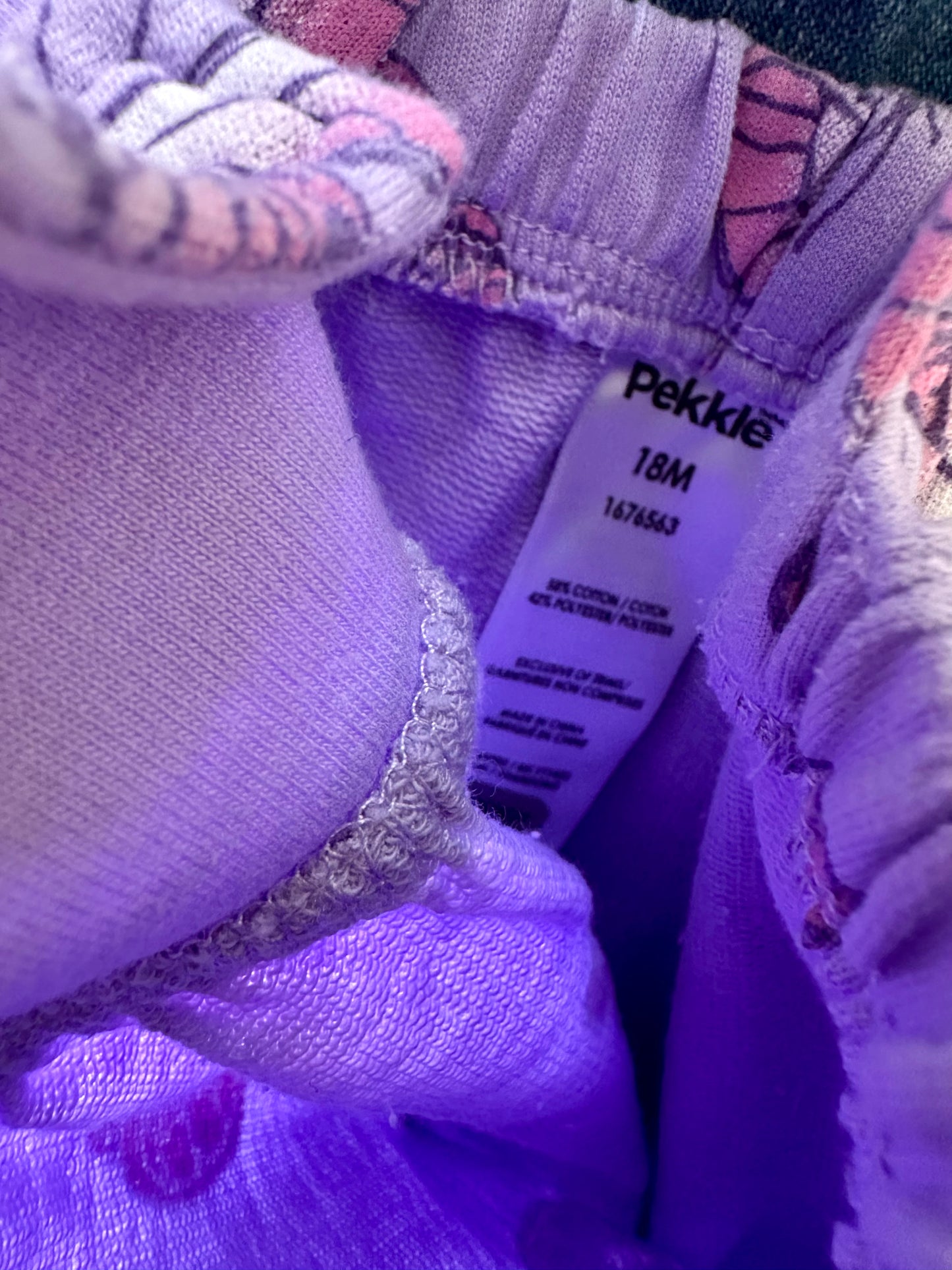 Purple Butterfly Romper / 18m