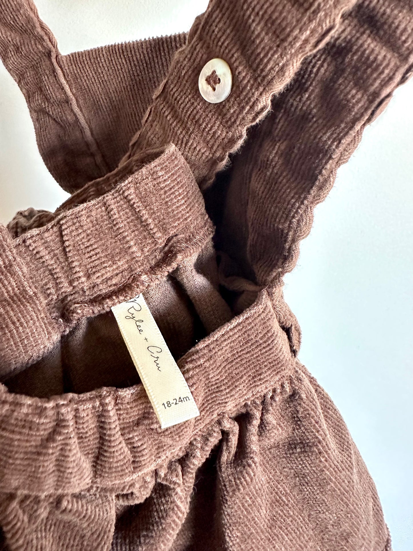 Rylee + Cru Corduroy Pinafore / 18-24m