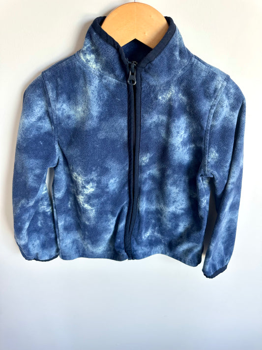 Blue Fleece Camo Zip Sweater / 5T