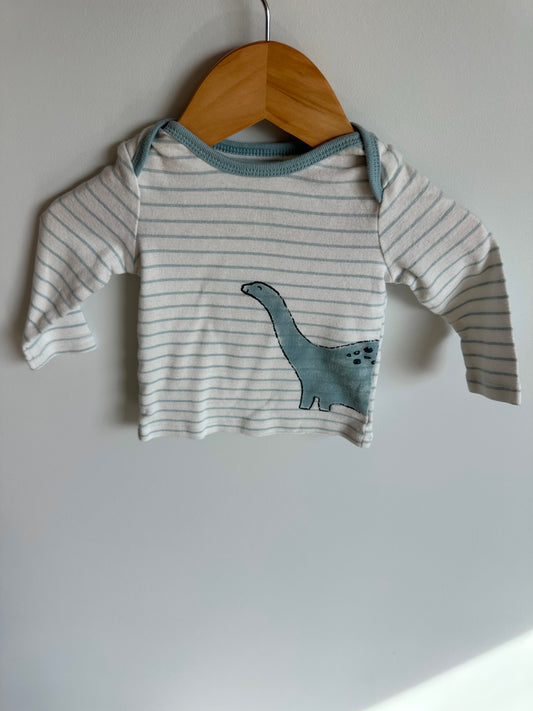 Dino Striped Long Sleeve Top / 6m