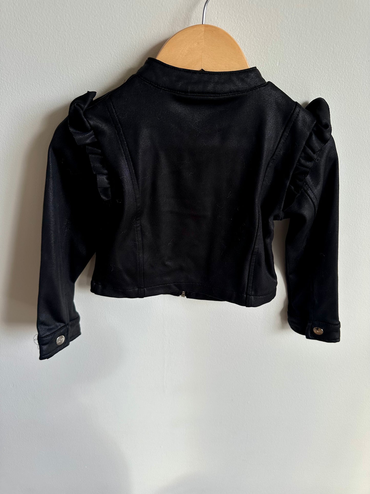 Mayoral Black Stretchy Biker Jacket / 3-4T