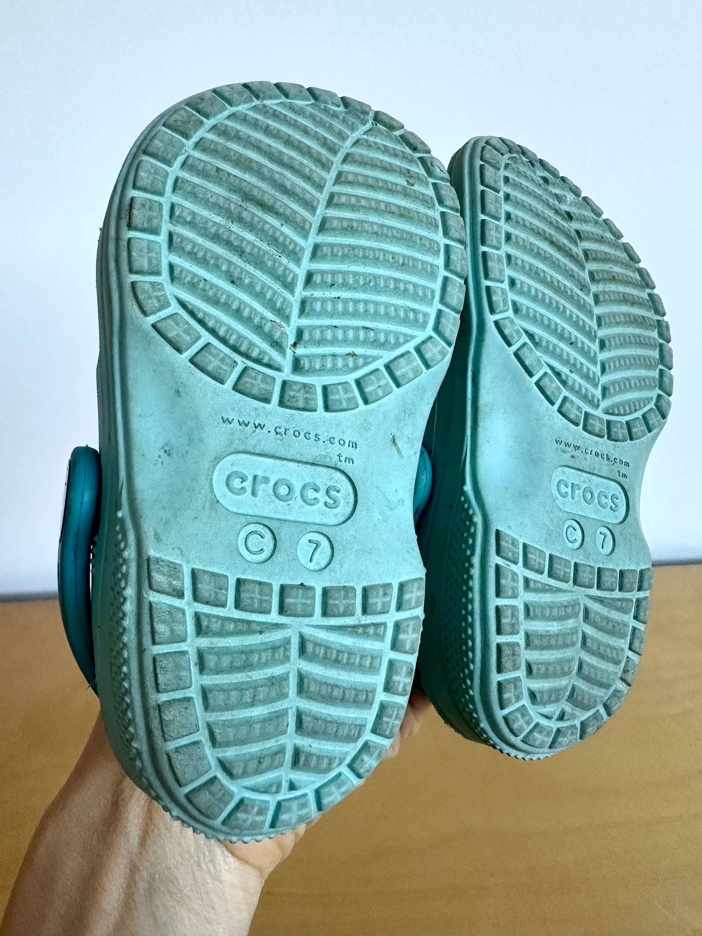 Sky Blue Crocs Sandals / Size 7 Toddler