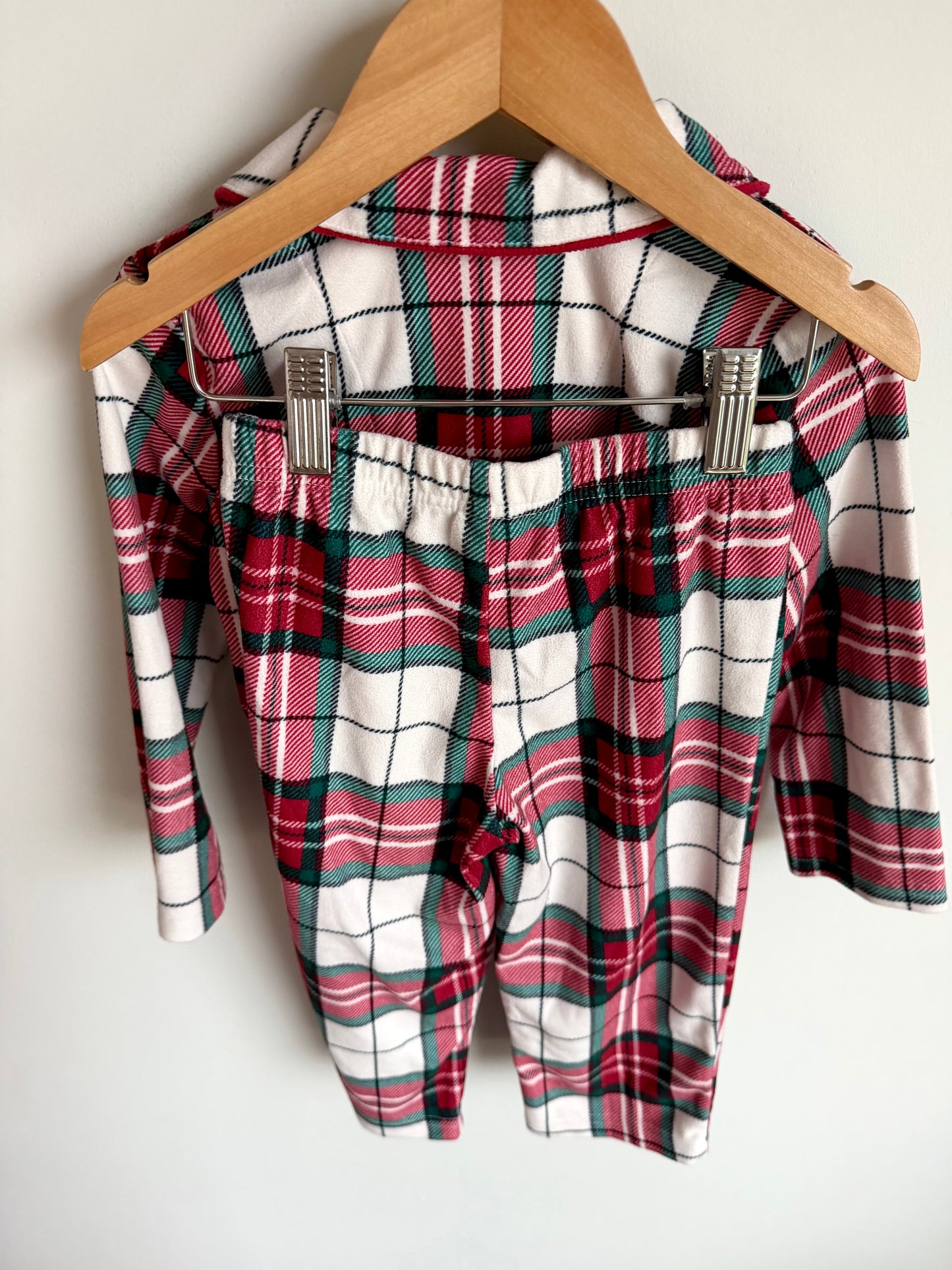 Plaid Button Up PJ Set / 3T