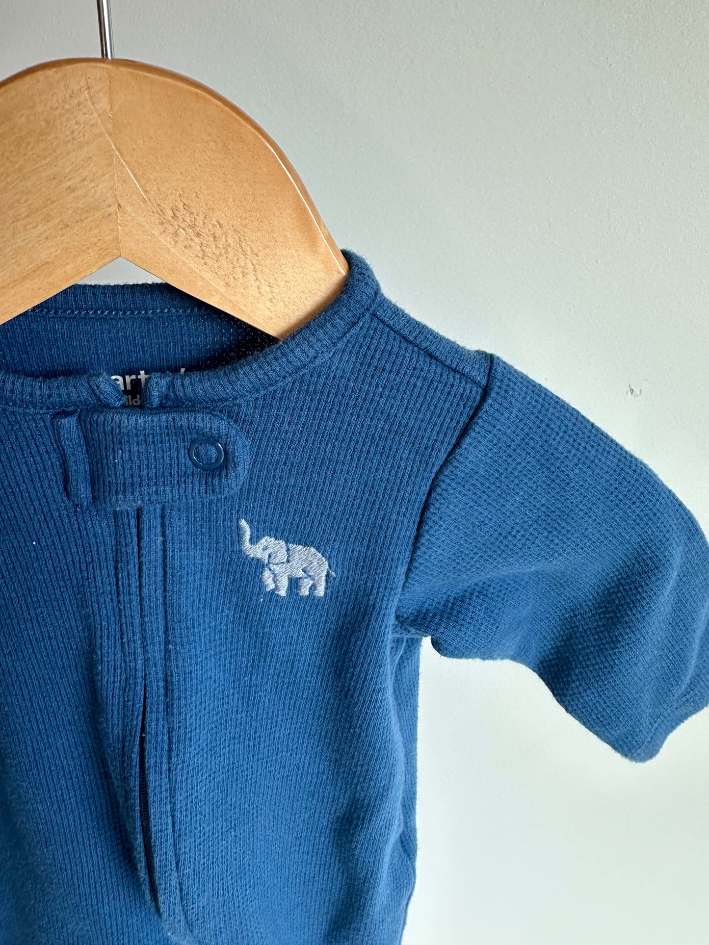 Navy Elephant Footed Sleeper / 0-3m