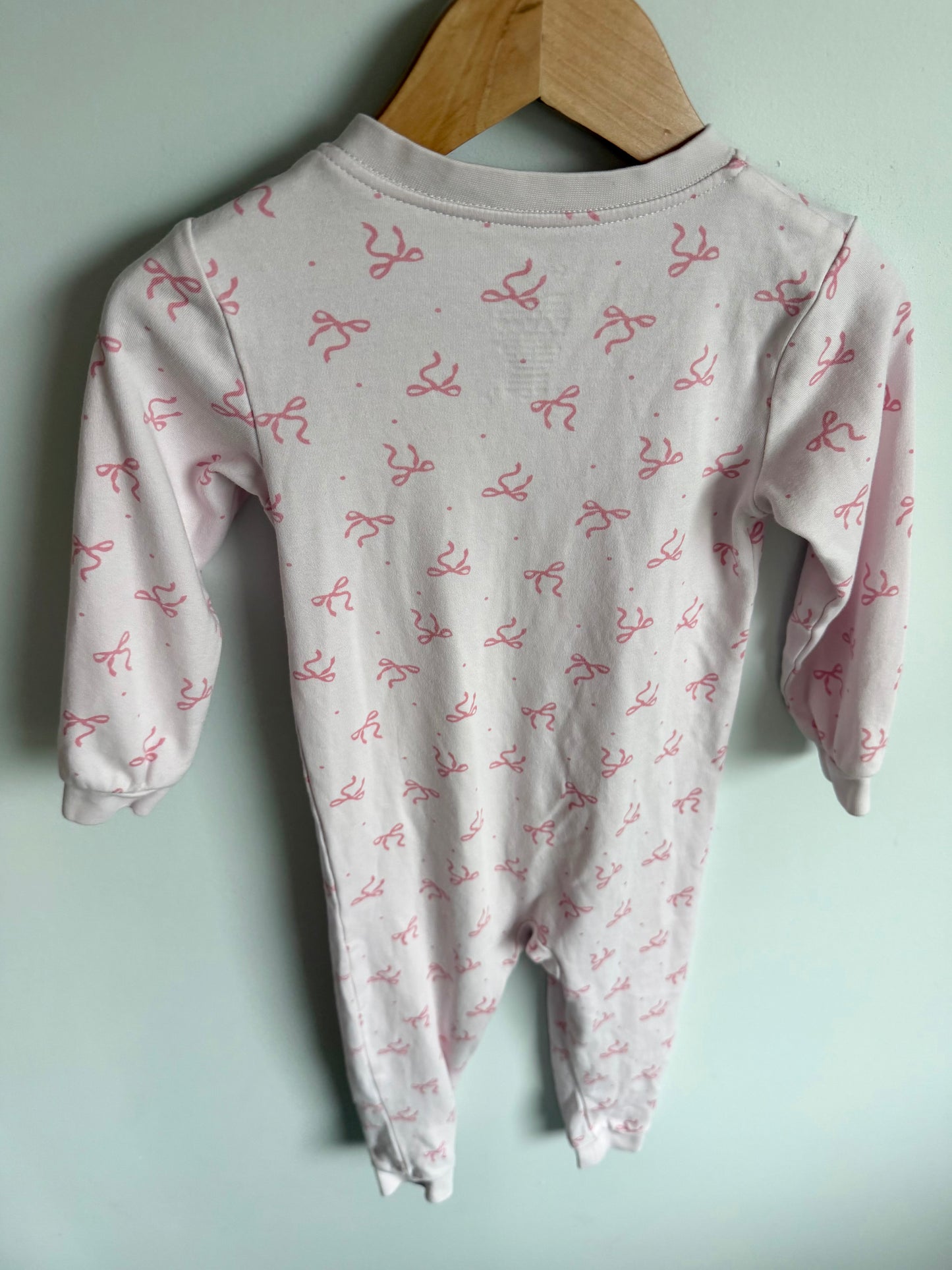 Bow Pink Footless Sleeper / 3T