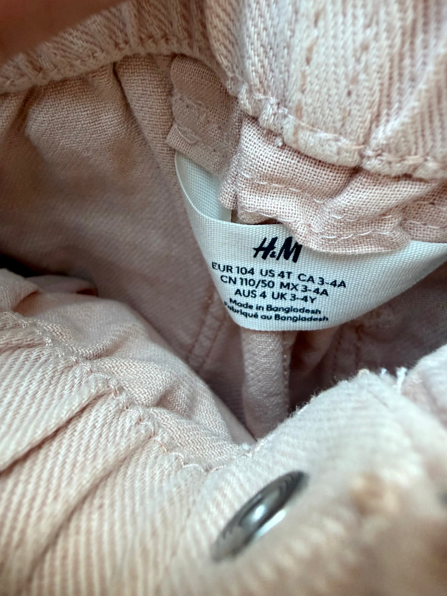 H&M Blush Pink Wide Leg Pants (PLAY) / 3T