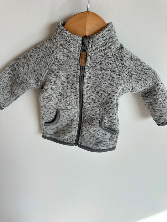 Zipper Grey Sweater / 0-3m