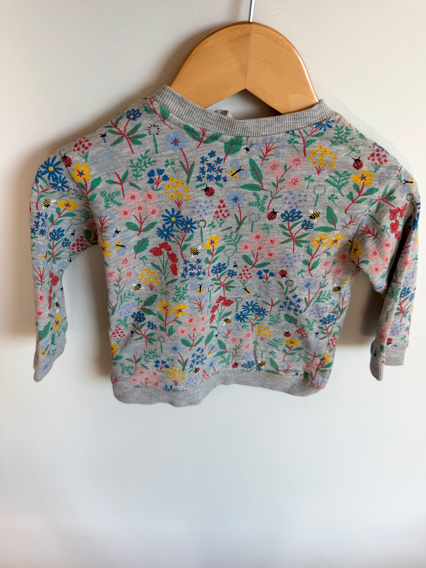 H&M Flower + Bumble Bee Crewneck / 9-12m