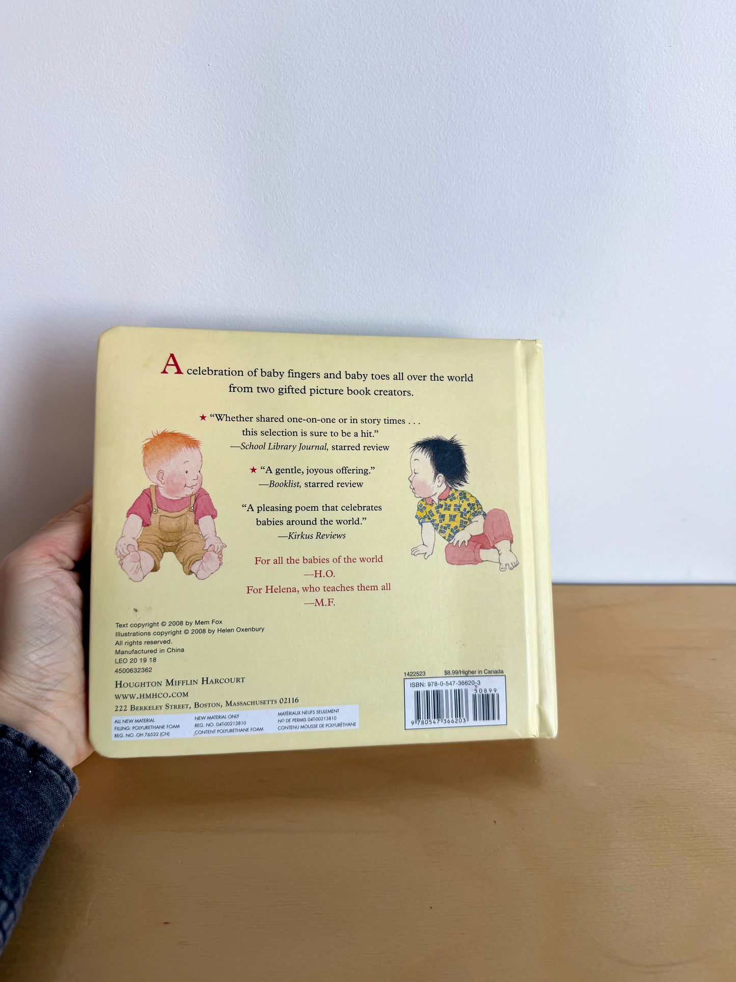 Ten Little Fingers and Ten Little Toes Book / 0-2 years (No Shipping)