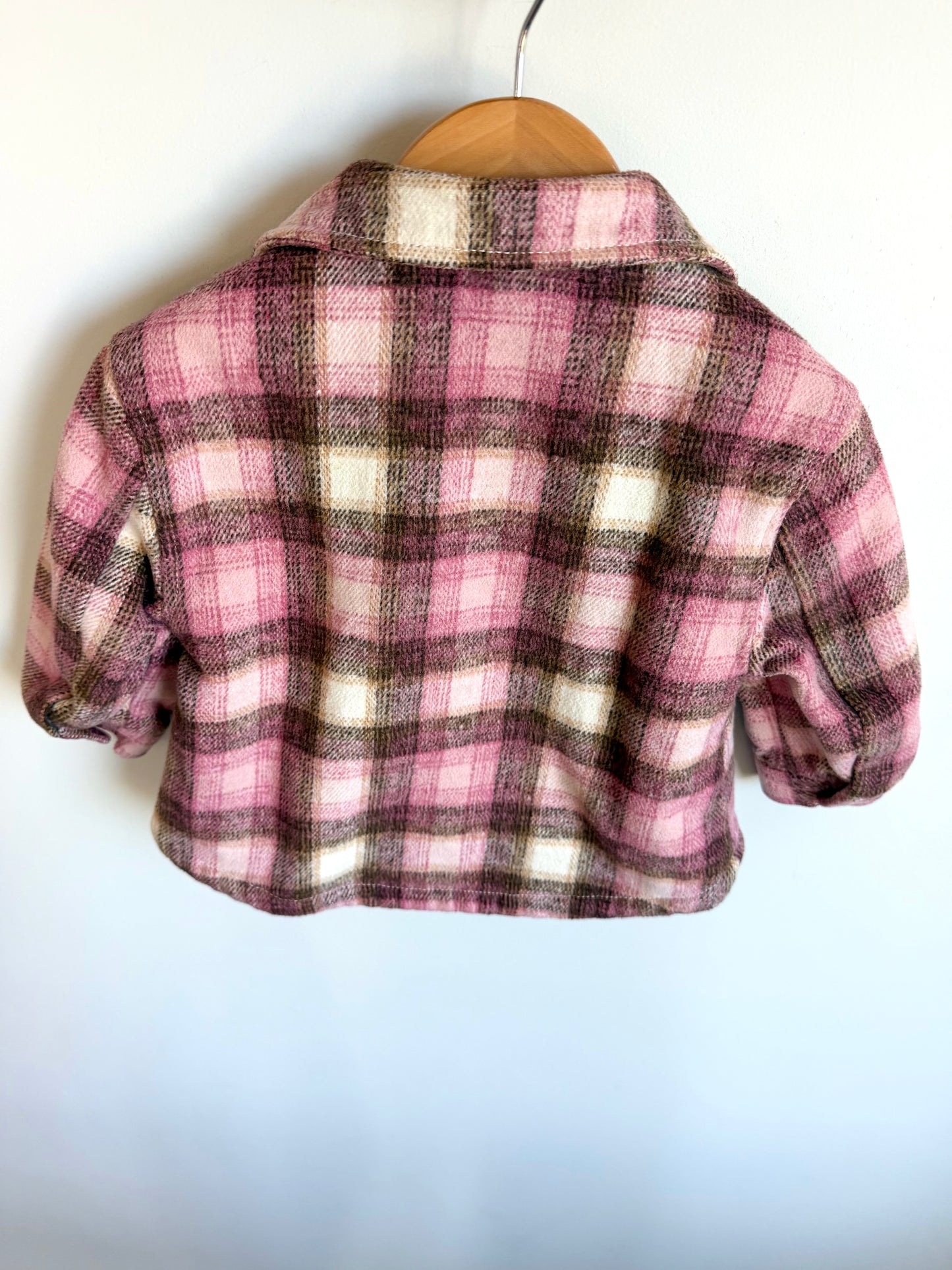 Pink Plaid Shacket / 18-24m