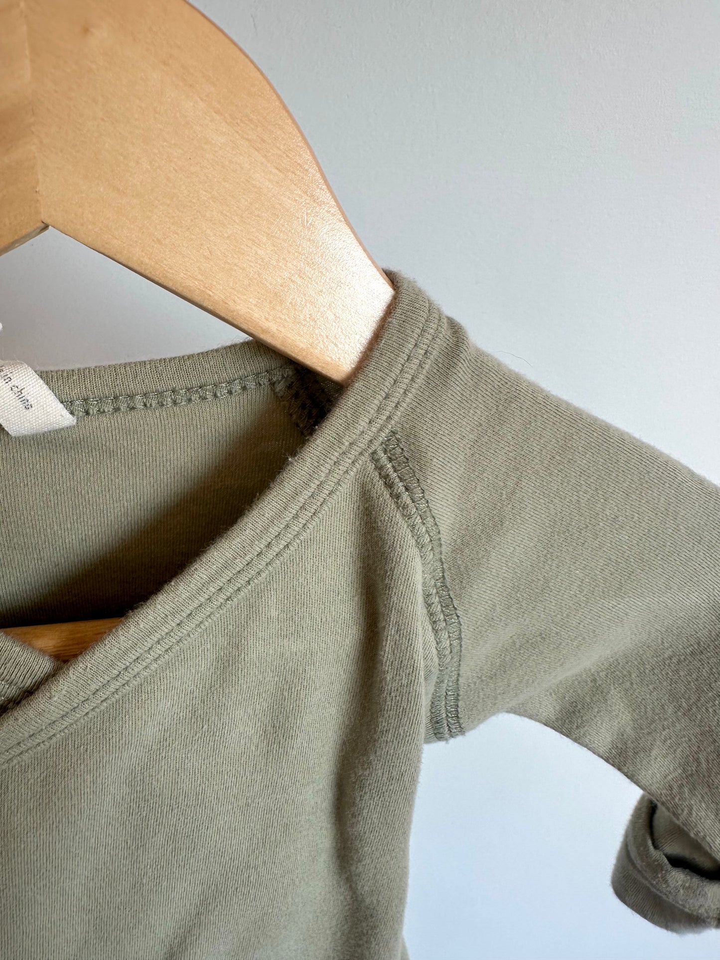 Moss Wrap Longsleeve Bodysuit / 3-6m