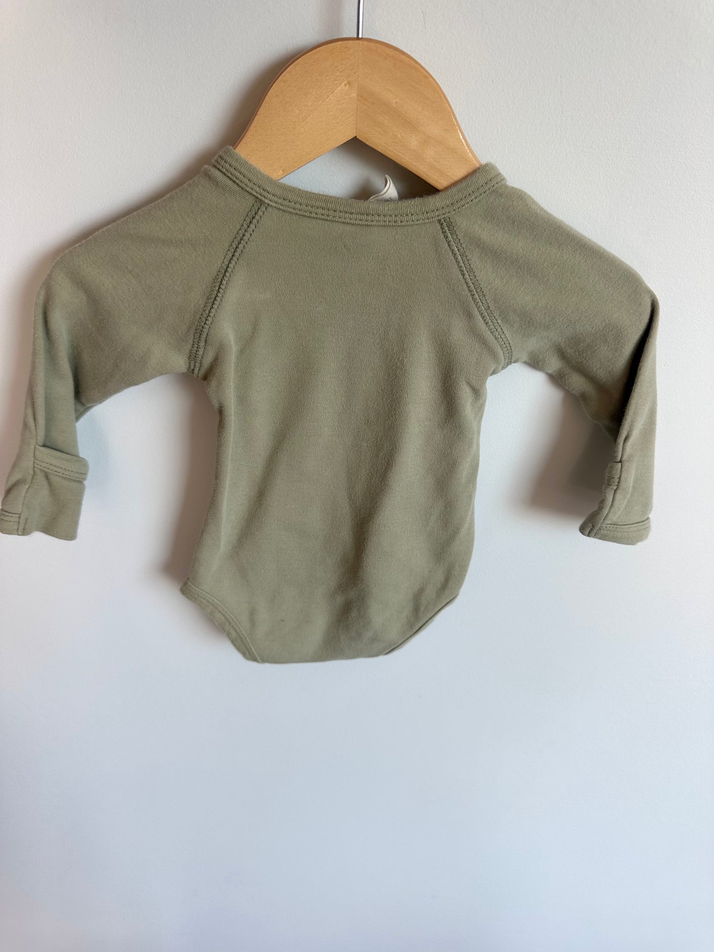 Moss Wrap Longsleeve Bodysuit / 3-6m