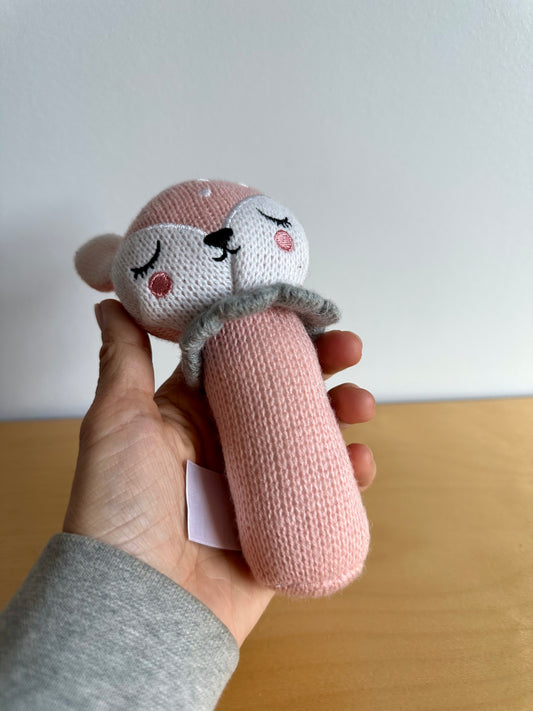 Sleepy Animal Rattle Toy