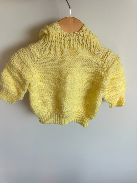 Yellow Knit Hood Sweater / 3m?